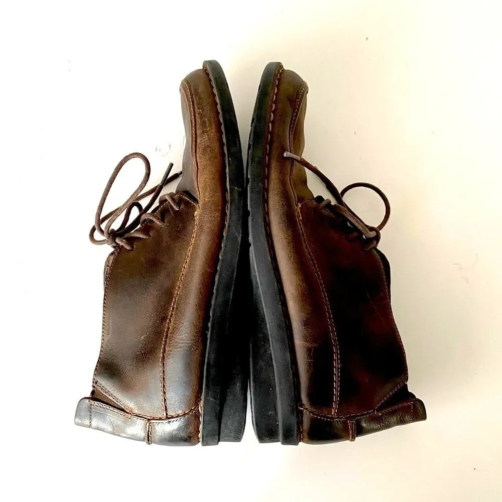 Clarks Women's Dark Brown Chukka Boots Sz 10 Cottage Boho